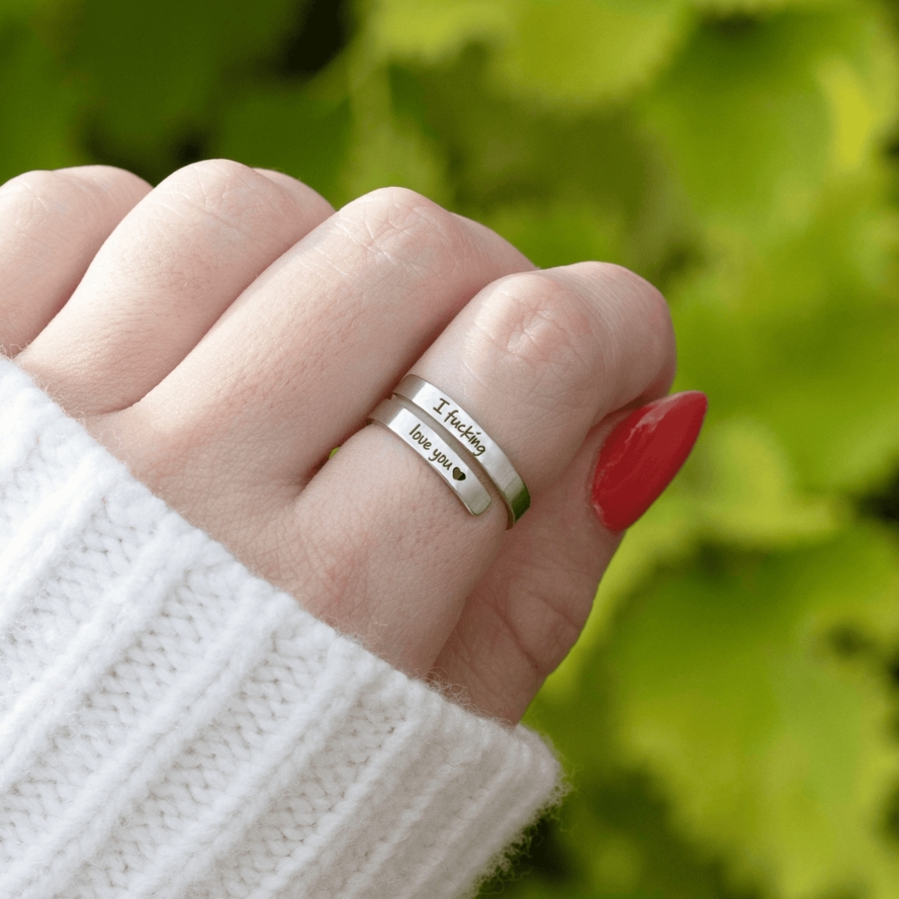 I F-ing Love You Ring silver